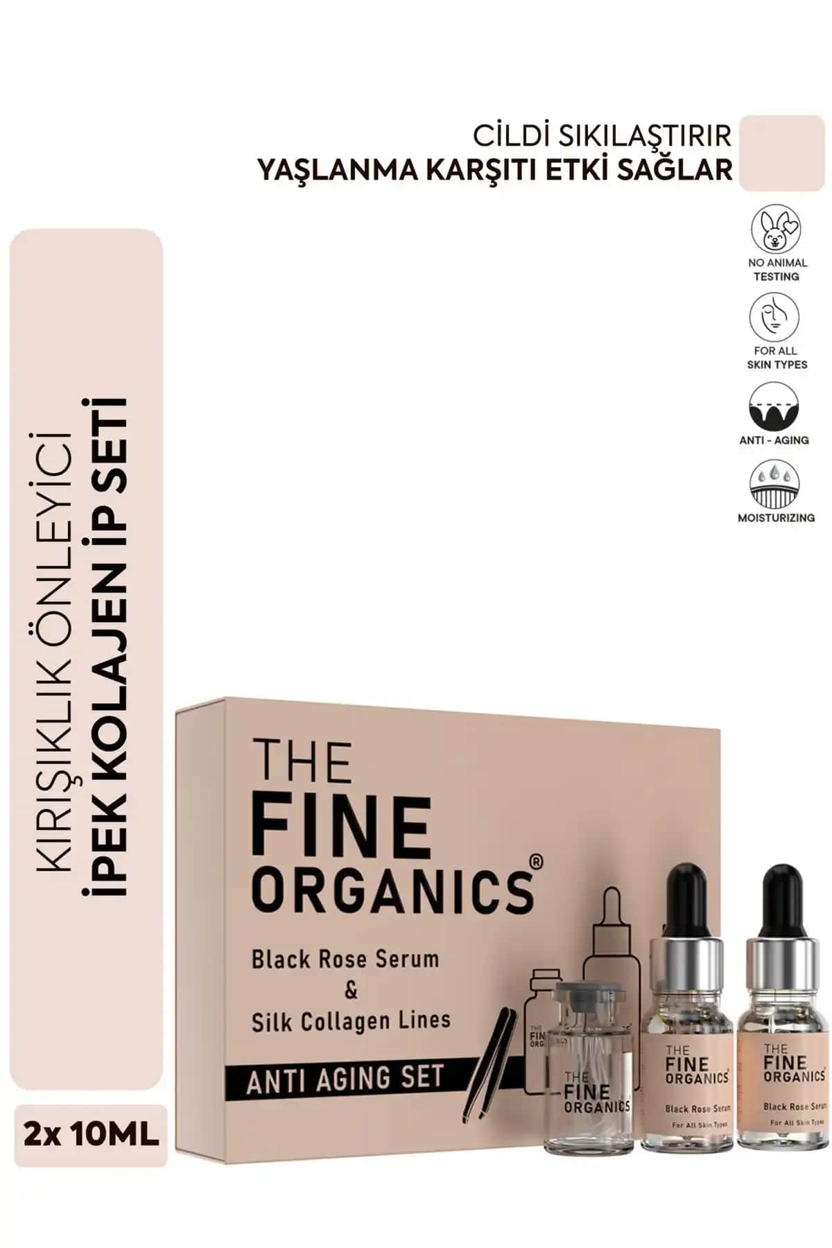 The Fine Organics Kırışıklık Önleyici İpek Kolajen IP Seti: Etkili ve Pratik Cilt Bakım Ürünü