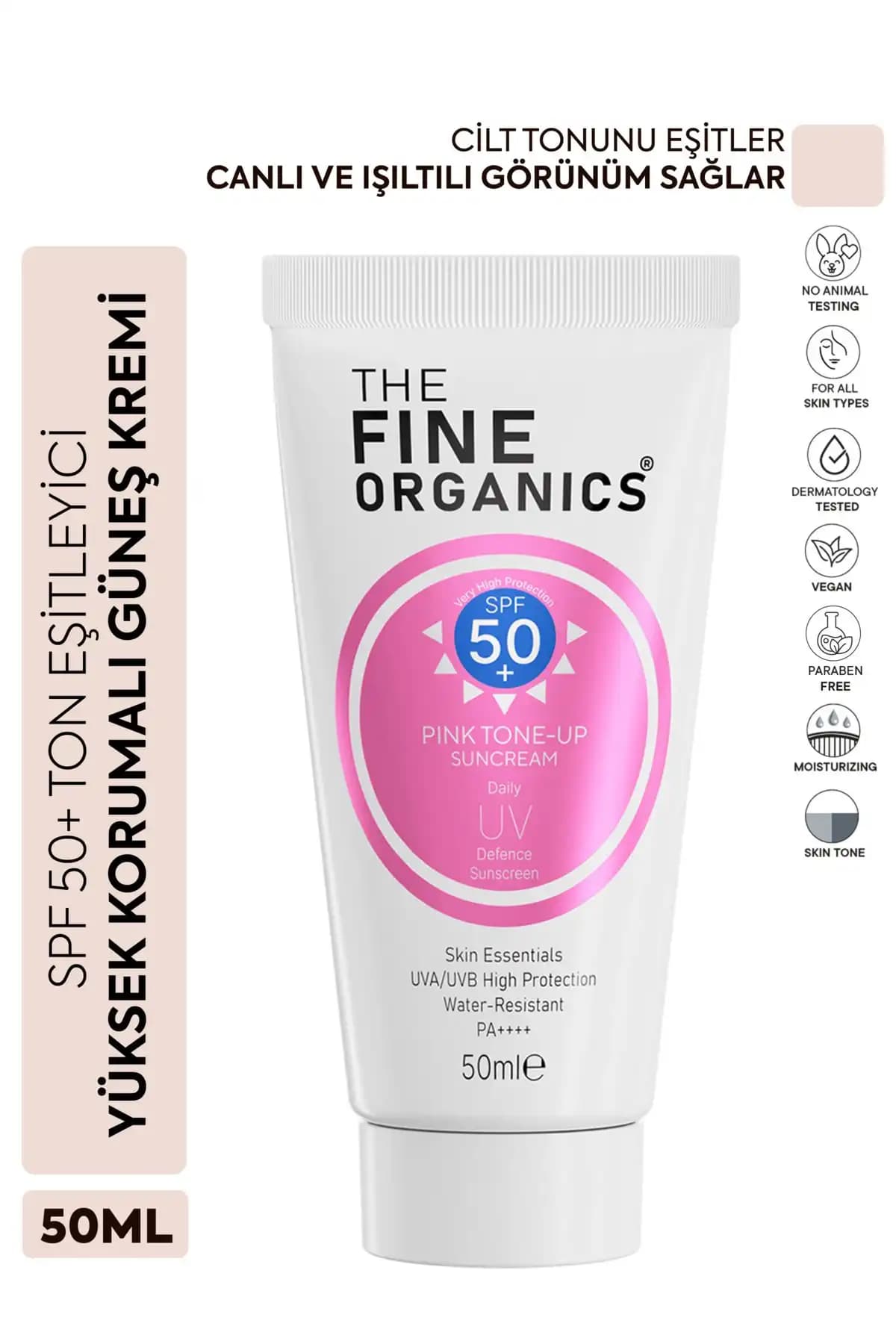 THE FINE ORGANICS SPF 50+ Ton Eşitleyici Güneş Kremiyle Güneşten Korunun ve Cilt Tonunuzu Dengeleyin
