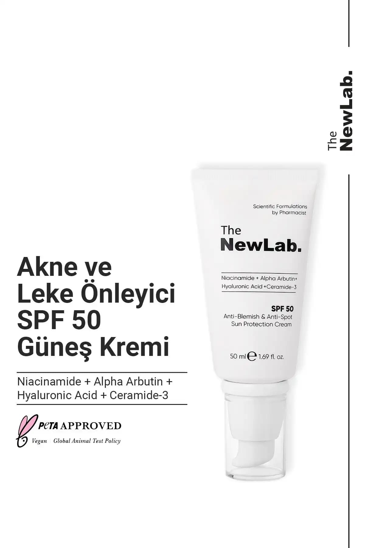 The NewLab Akne ve Leke Önleyici Güneş Kremi 50 SPF ile Cilt Koruma ve Leke Önleme