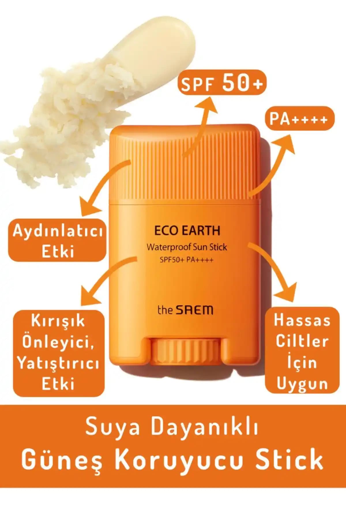 The Saem Suya Dayanıklı Güneş Koruyucu Çubuk SPF50+ PA+ 17 Gr - Yüksek Koruma ve Pratik Kullanım