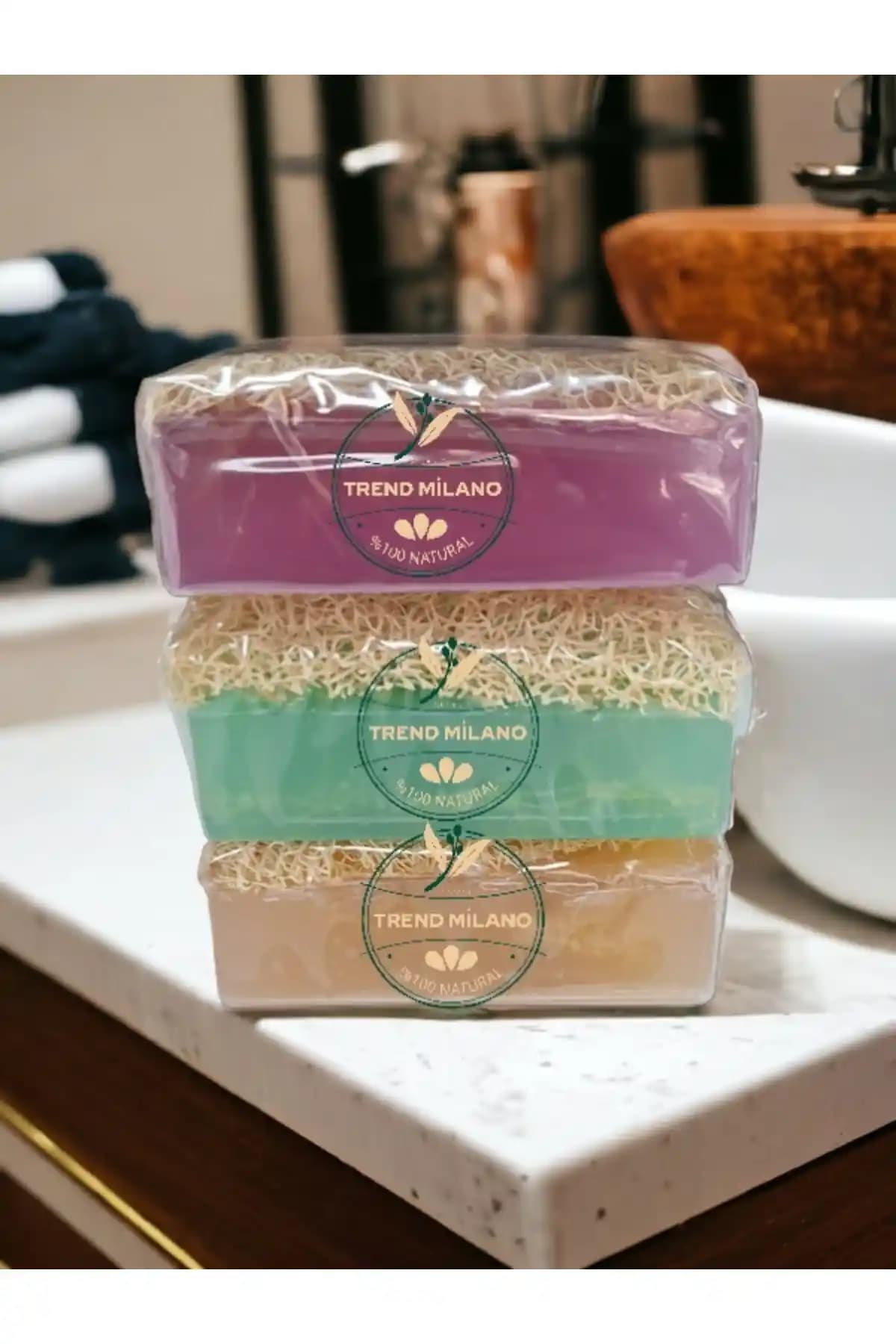 TrendMilano Doğal Kabak Lifli Sabun Seti ile Sağlıklı ve Güvenli Cilt Bakımı