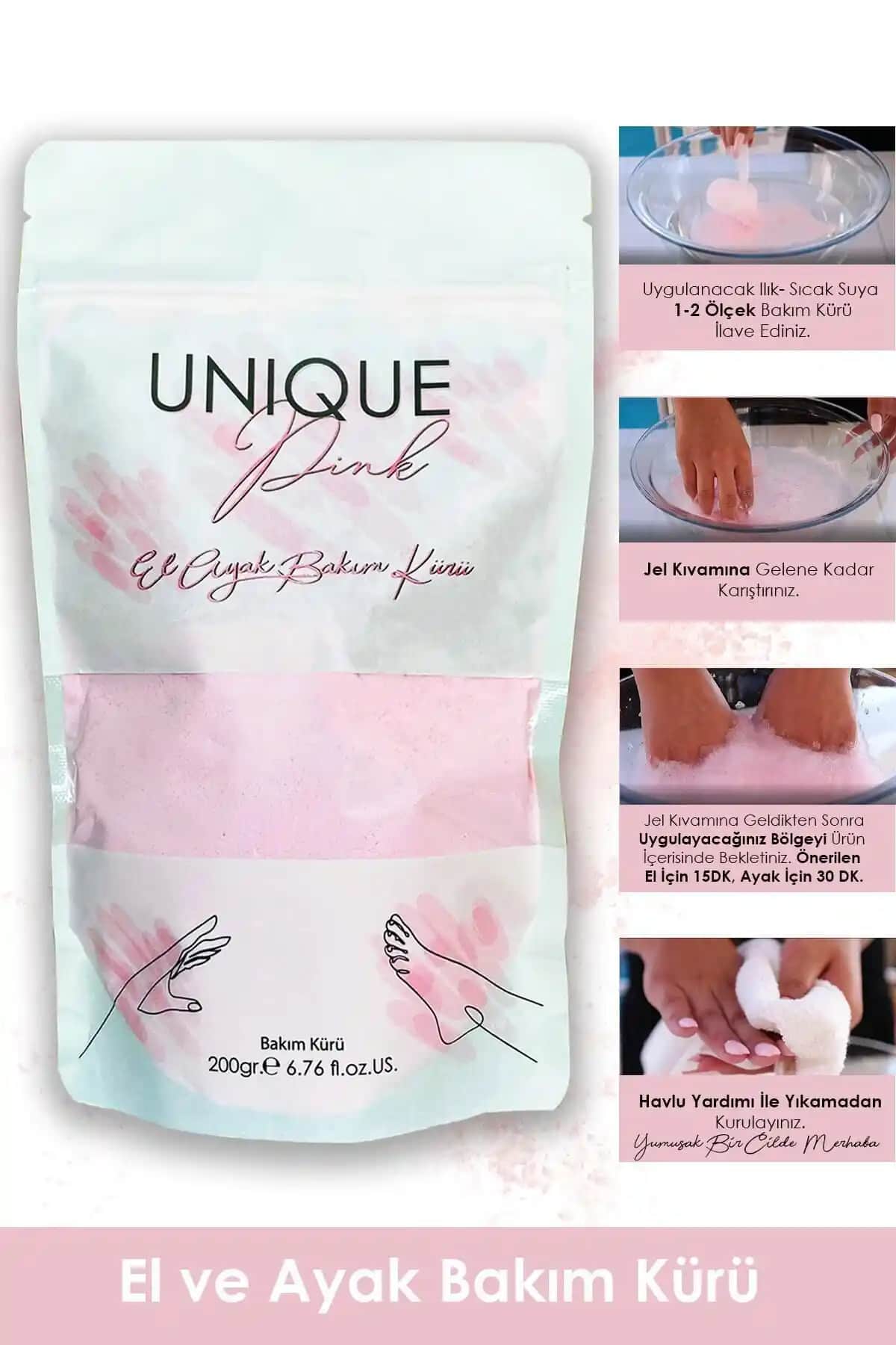 Unique Pink Yoğun Nemlendirici Anti-Stres El ve Ayak Bakım Kürü 200g ile Cilt Sağlığı