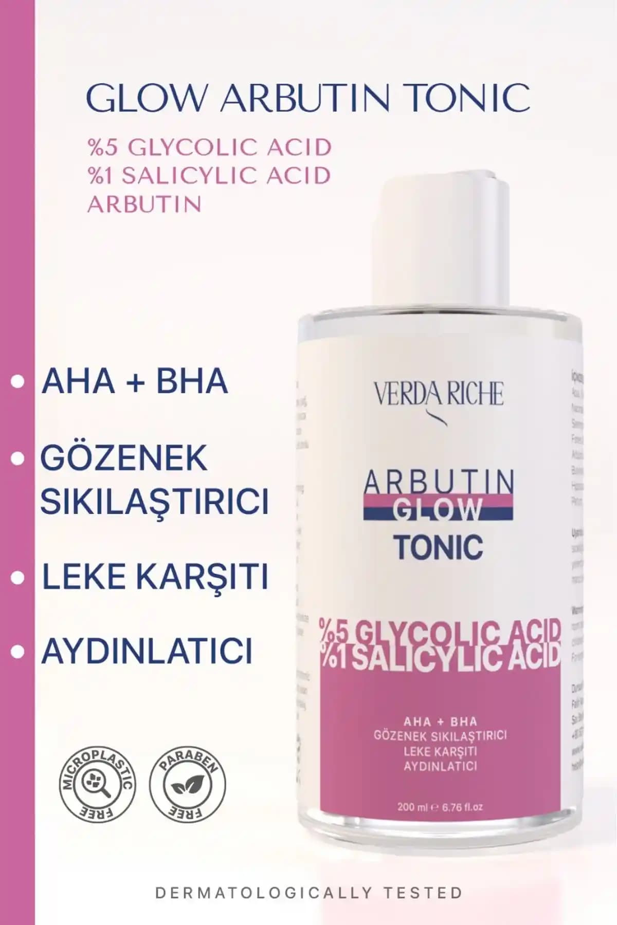 Verda Riche Gözenek Sıkılaştırıcı ve Leke Karşıtı AHA+BHA Glow Tonik Ürün Tanıtımı ve Faydaları