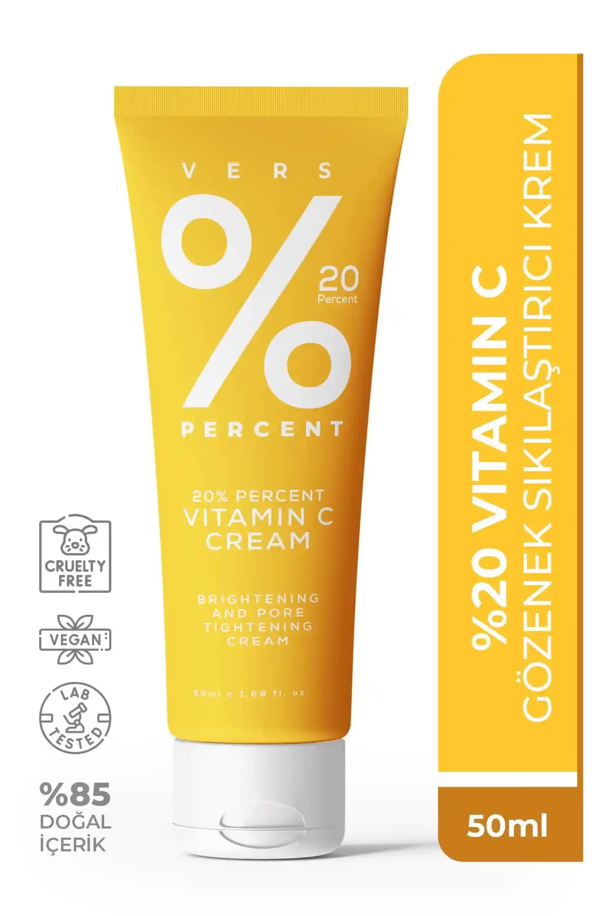 Vers Percent Ay<span>dı</span>nlatıcı ve Gözenek Sıkılaştırıcı Krem: Cilt Sağlığı ve Parlaklık Artışı