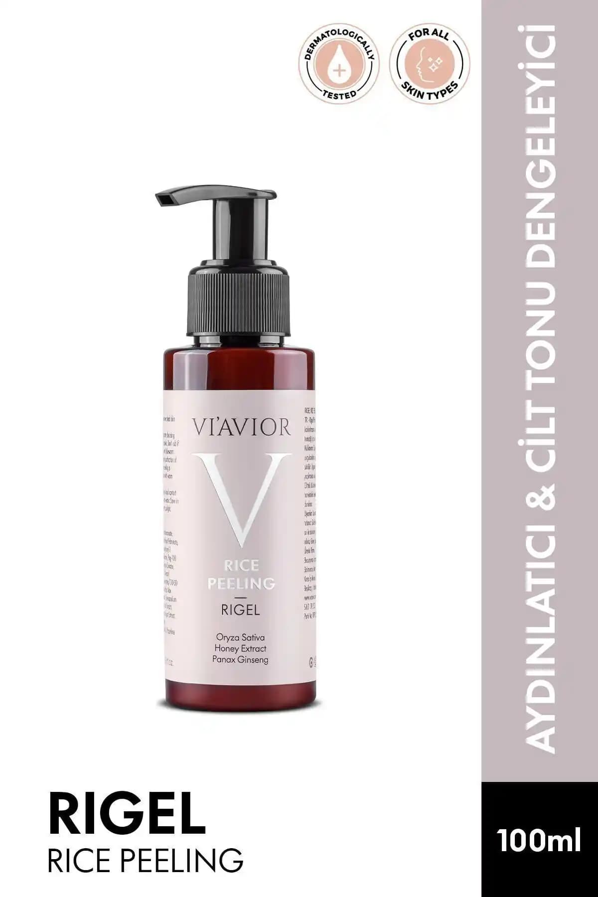 VİAVİOR Rigel Rice Peeling Pirinç Özlü Yüz Maskesi Cilt Aydınlatıcı ve Ton Dengeleyici Ürün