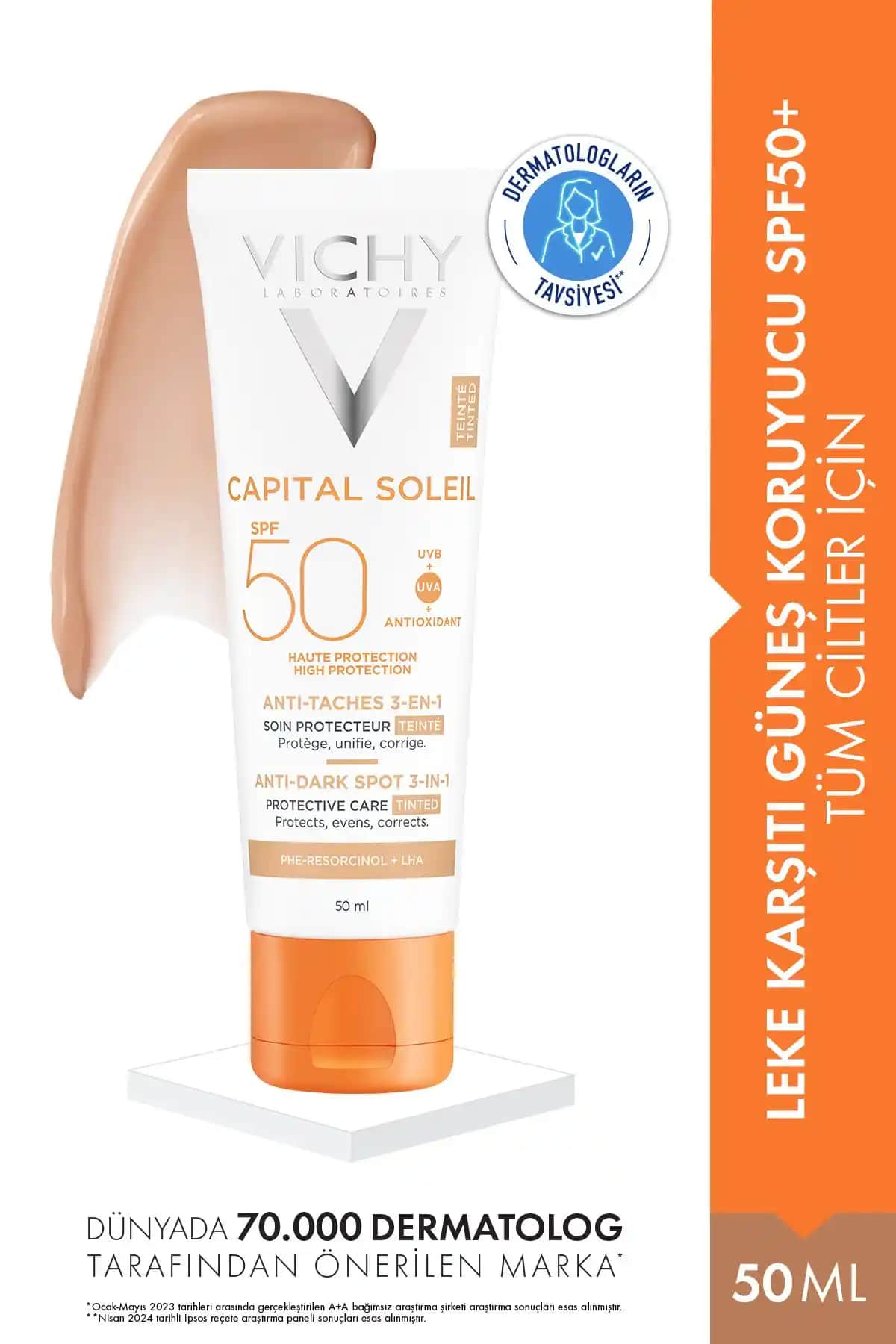 Vichy Capital Soleil SPF 50 Leke Karşıtı Renkli Güneş Koruyucu Ürün Tanıtımı ve Özellikleri