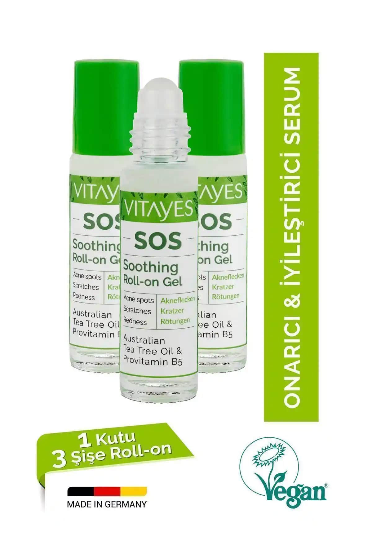 VITAYES Sos Serum: Hassas Ciltler İçin Çok Amaçlı Doğal Cilt Bakım Serumu