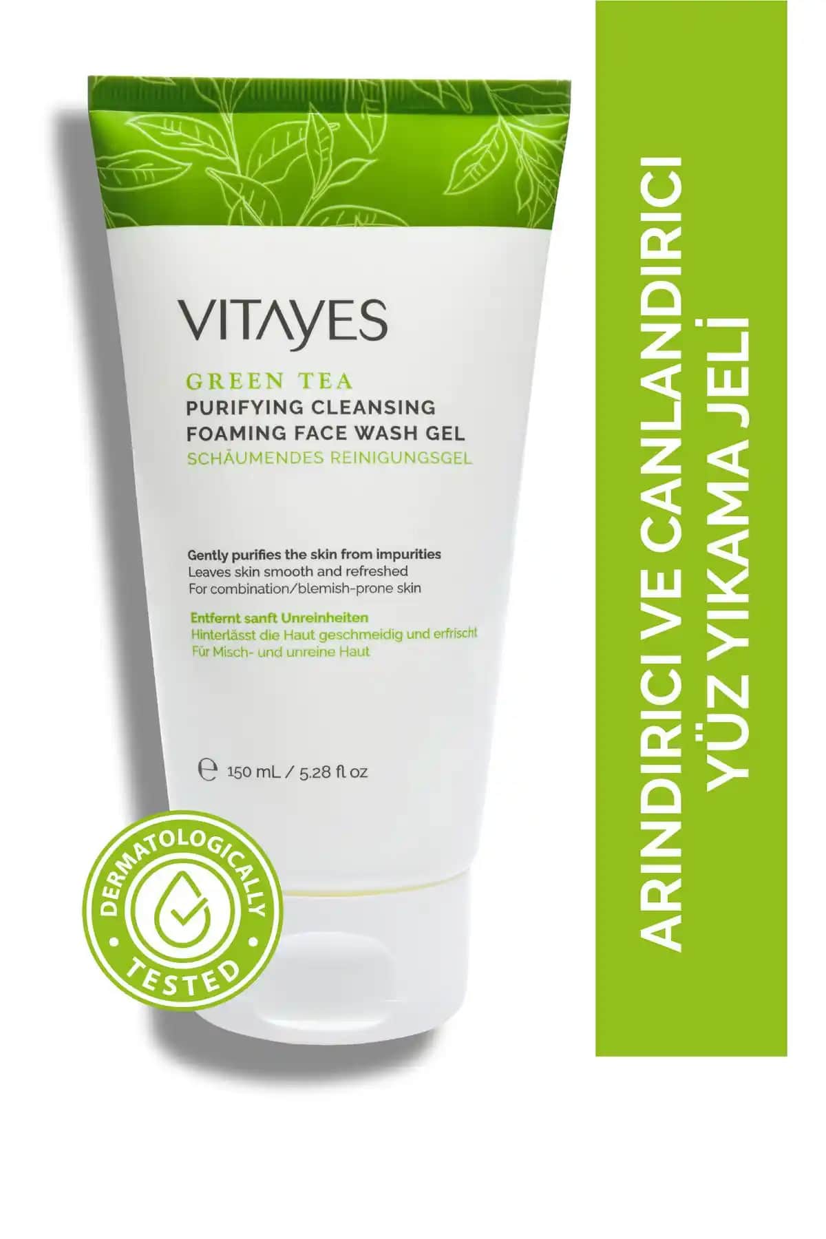 VITAYES Yüz Temizleme Jeli: Yağlı ve Akneye Yatkın Ciltler İçin Etkili Çözüm