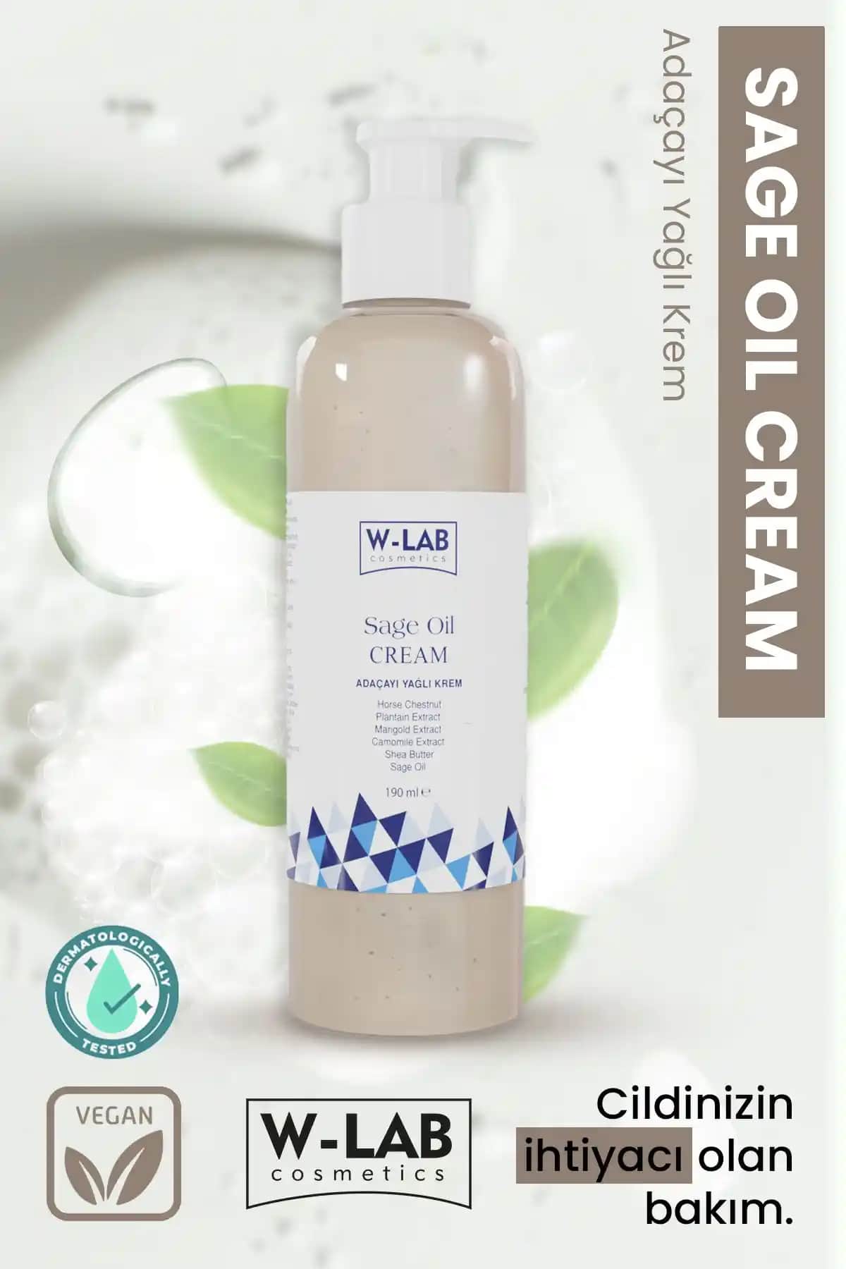 W-Lab Kozmetik Adaçayı Yağlı Varis Kremi Doğal İçeriği ve Faydaları Hakkında Bilgi