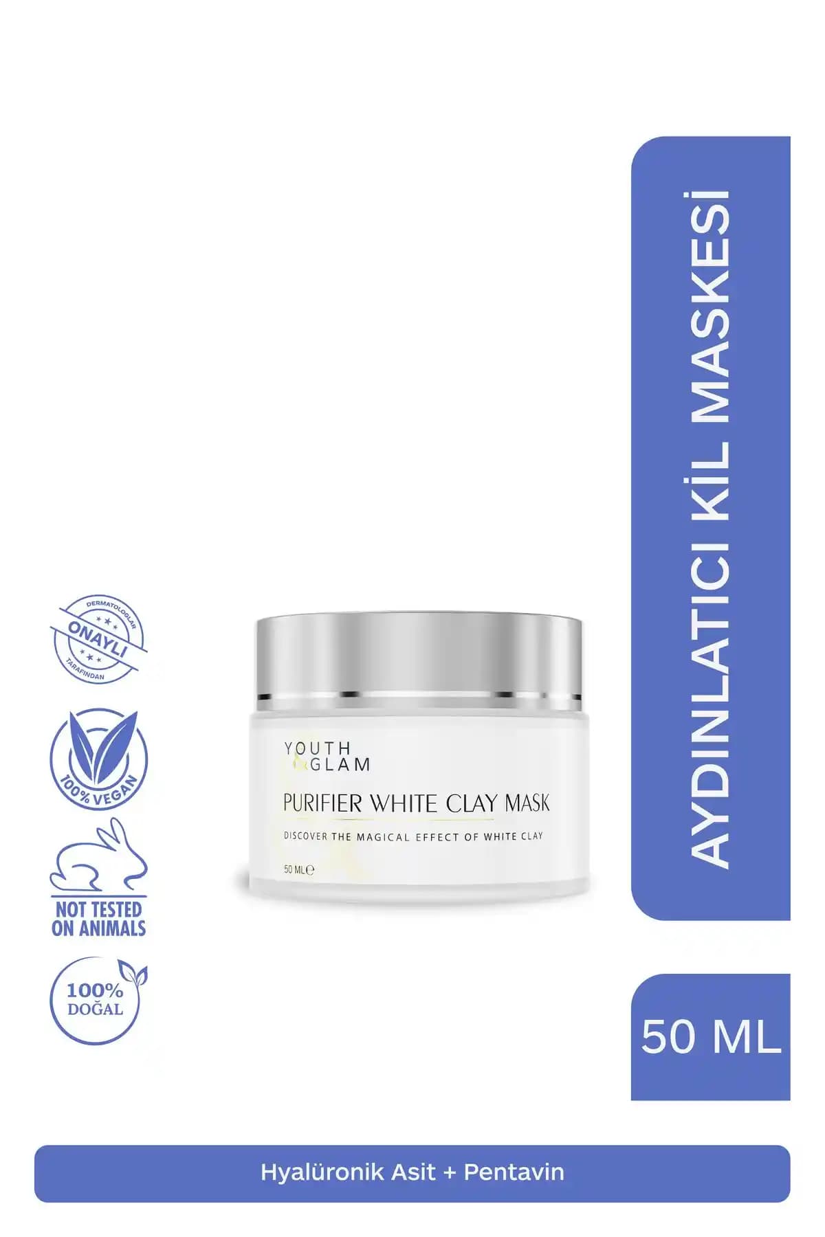 Youth Glam Beyaz Kil Maskesi: Doğal ve Etkili Cilt Bakımı Çözümü