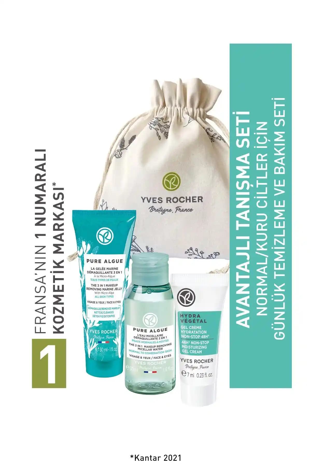 Yves Rocher Doğal Cilt Bakım Seti Kuru ve Normal Ciltler İçin Uygun