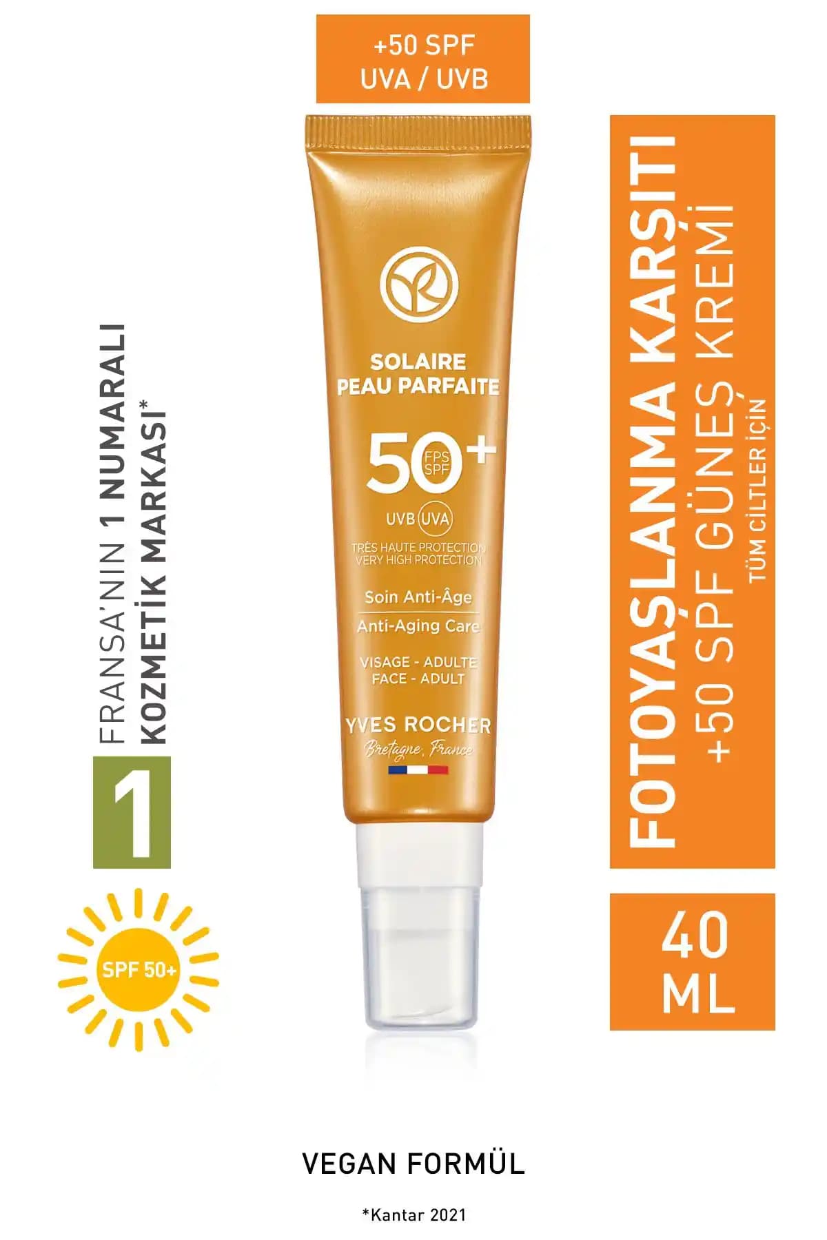 Yves Rocher SPF 50 Yüksek Koruma ve Leke Karşıtı Yüz Güneş Kremi İncelemesi