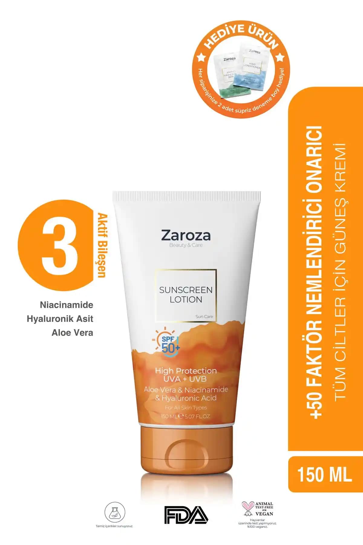 ZAROZA Güneş Kremi 50 Faktör ile Güçlü ve Doğal Güneş Koruma Çözümü