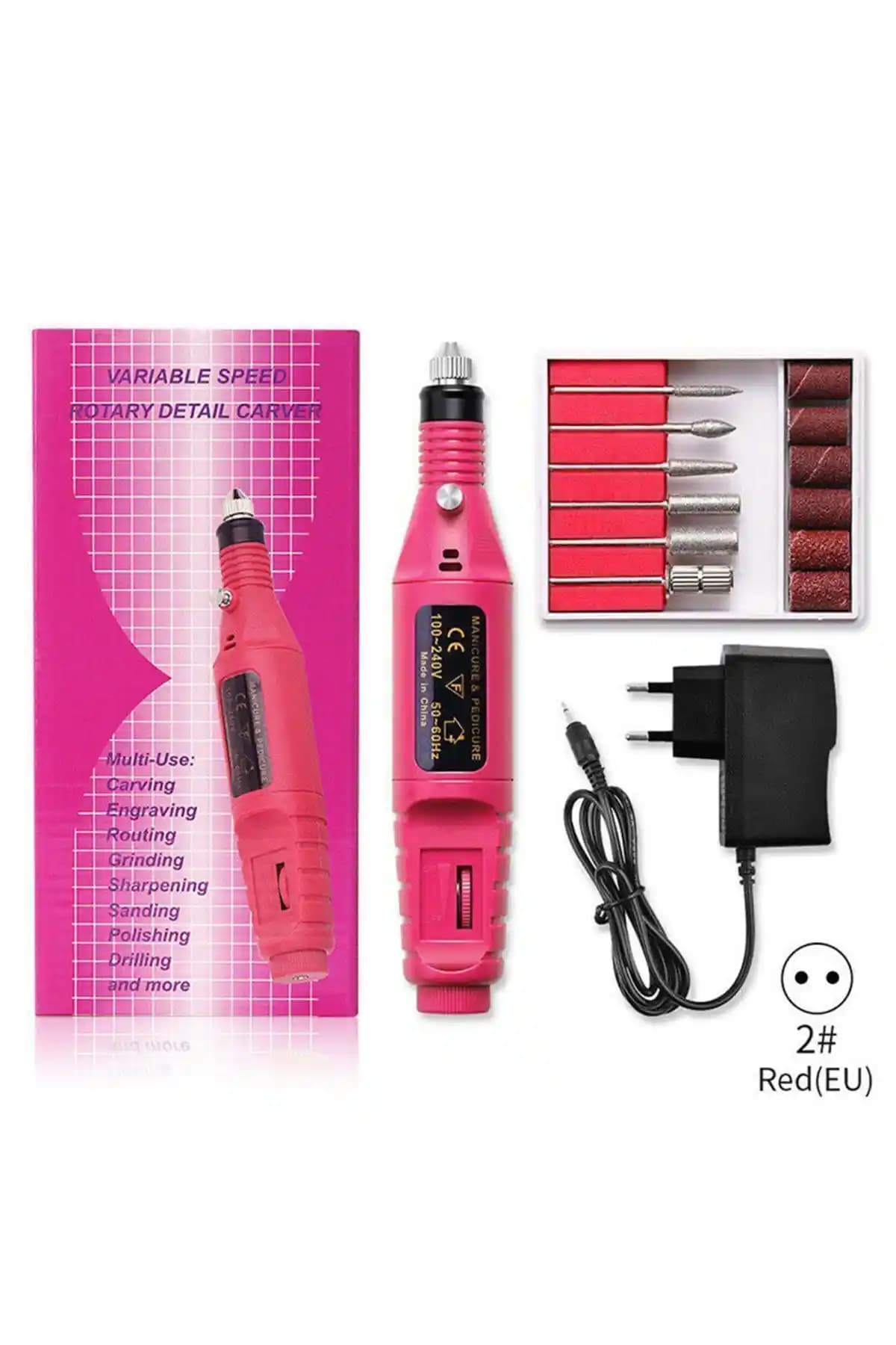 ZELOTES Elektrikli Manikür Pedikür Törpüsü: Çok Uçlu Profesyonel Tırnak Bakım Cihazı