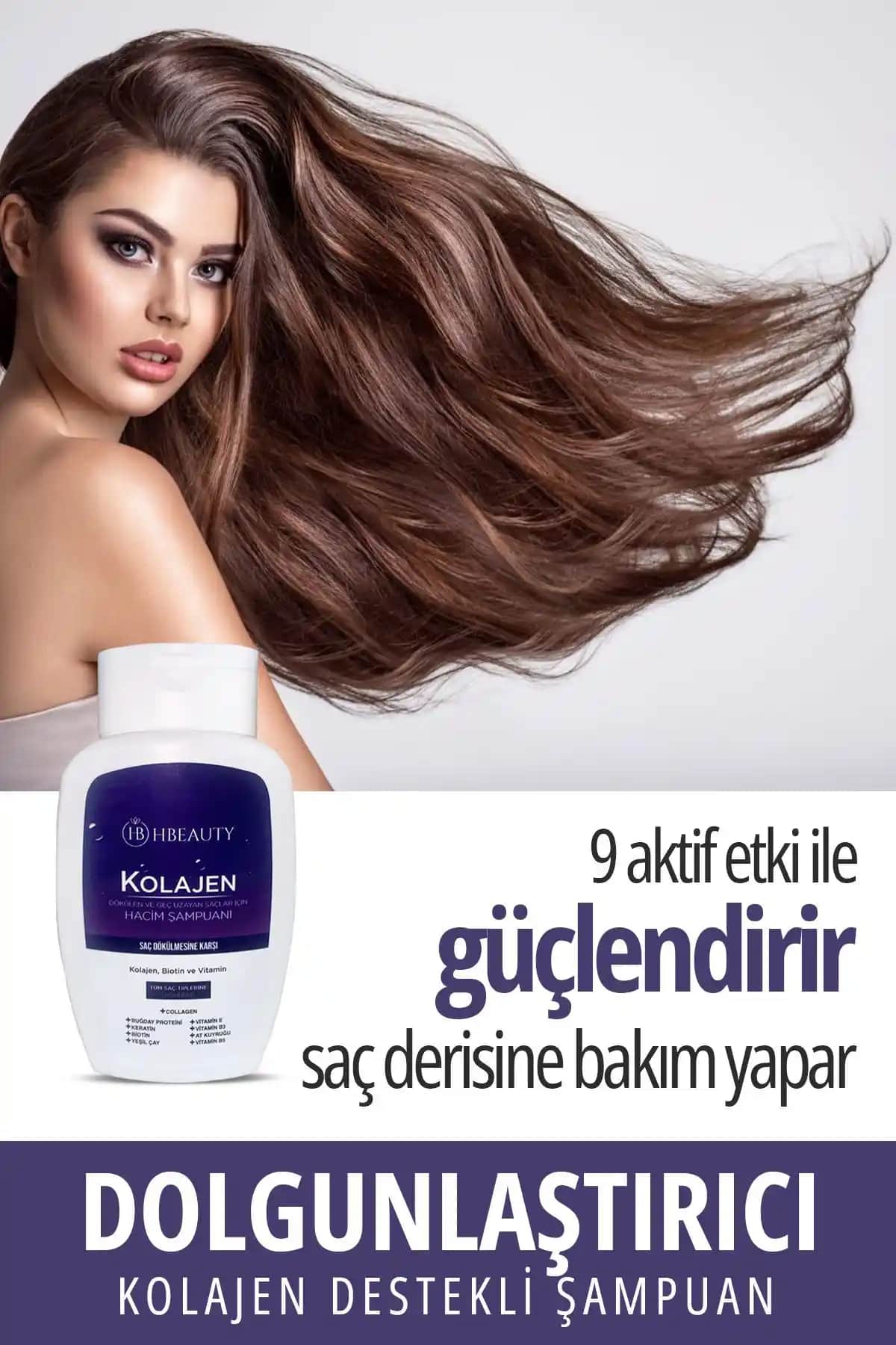 HBEAUTY Kolajen ve Keratin Şampuan ile Saç Dökülmesini Önleyin