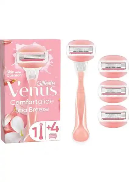Gillette Venus Comfortglide Spa Breeze Tıraş Makinesi: Üç Bıçaklı Başlık ve Jel Konfor