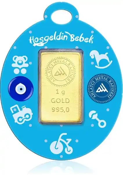 Ahlatcı 1 Gram 24 Ayar Altın Erkek Bebek Bileziği Yatırım ve Hatıra Seçeneği