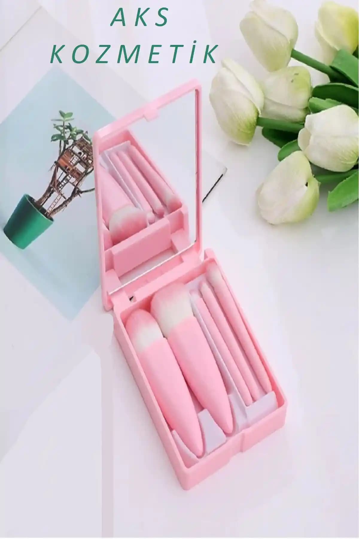 Aks Kozmetik Pembe Taşınabilir 5'li Makyaj Fırça Seti İncelemesi ve Kullanım İpuçları