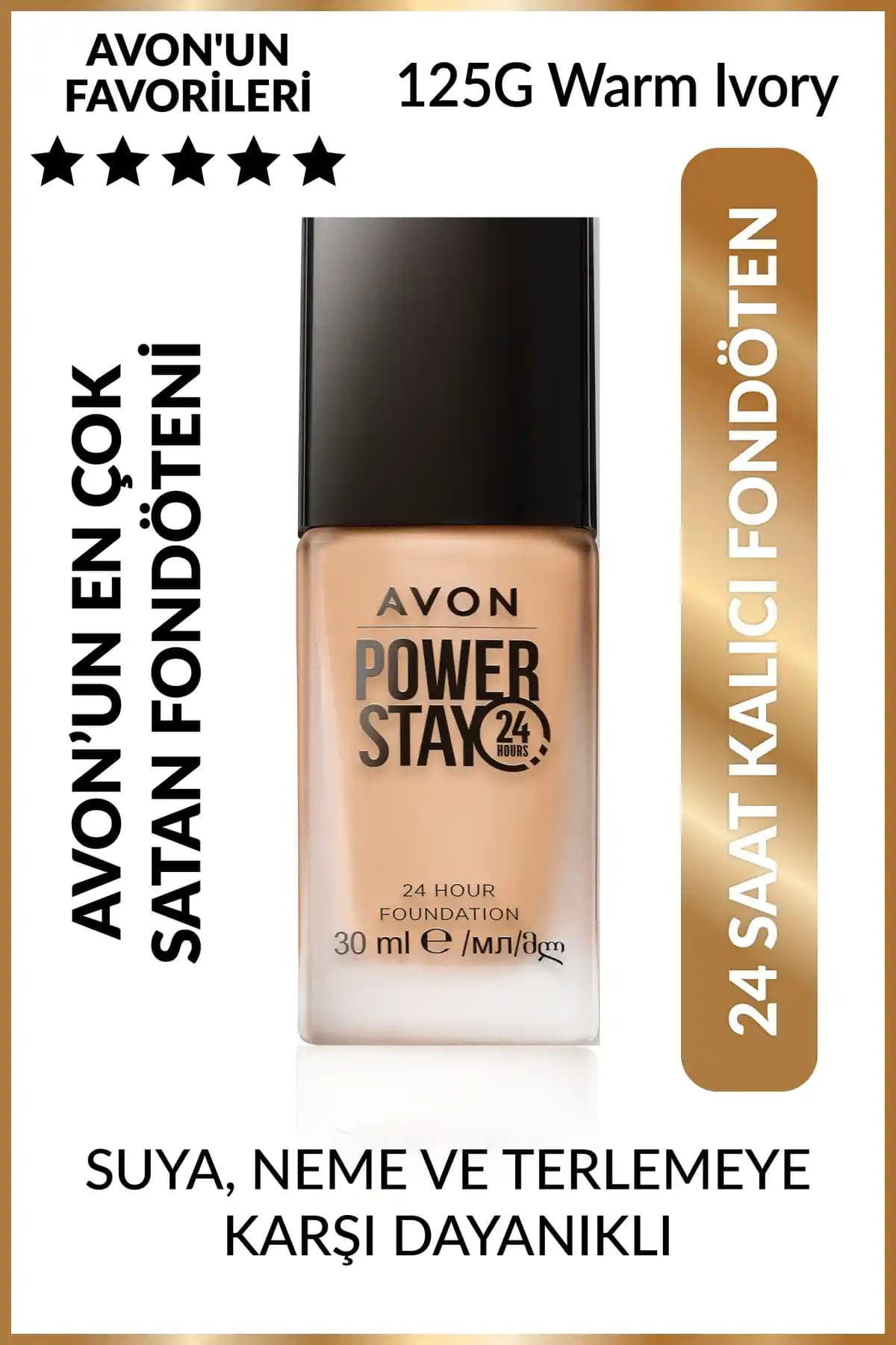 Avon True Power Stay Mat Fondöten 30 ml yüksek kapatıcılık ve doğal mat görünüm sağlar