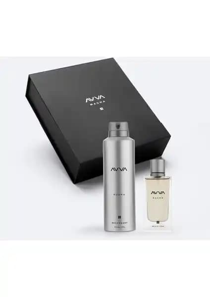 AVVA Erkek Magma Hediye Kutulu Parfüm ve Deodorant Seti Şık ve Kalıcı Erkek Hediye Seçeneği