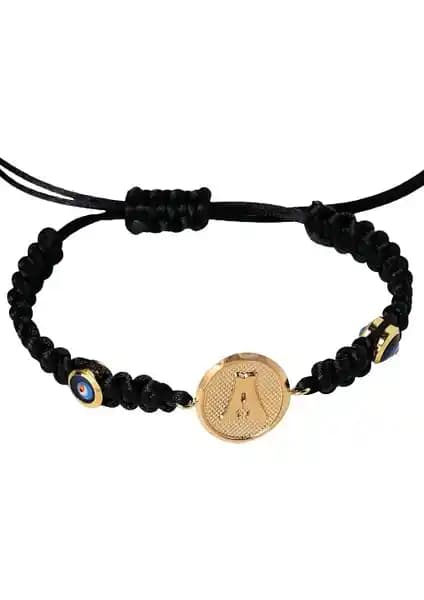 Aytek Gold 14 Ayar Altın Harfli İpli Bileklik Şıklık ve Anlamın Buluşması