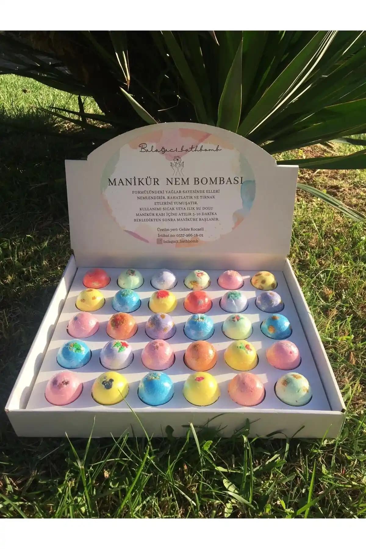 Bal Ağacı 30 Adet Özel Stantlı Manikür Boy Nem Bombası Güzellik ve Bakım Ürünleri