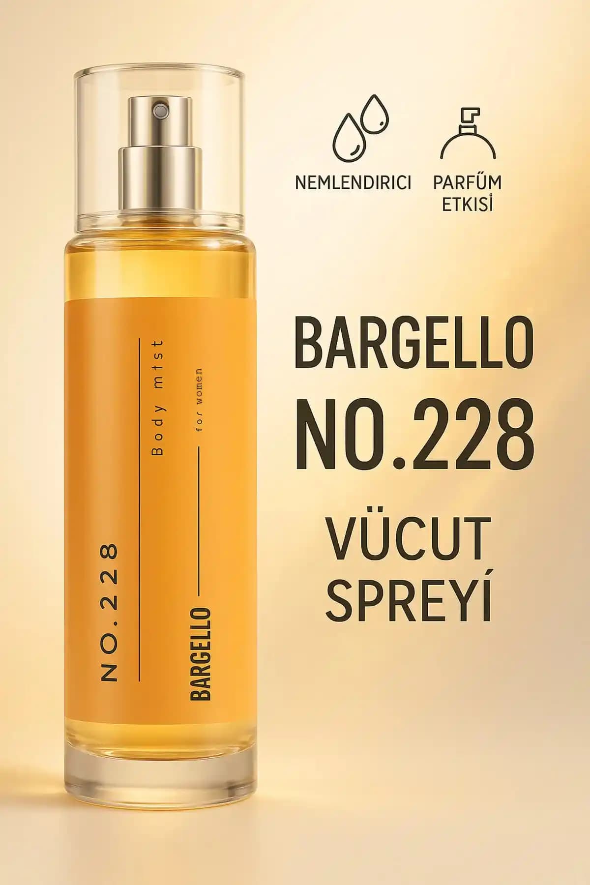 Bargello No.228 Kadın Vücut Spreyi Oryantal Hafif Koku ve Günlük Kullanım İçin Uygun