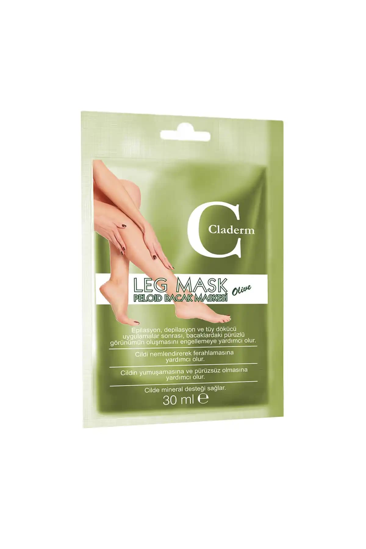 Claderm Peloid Bacak Maskesi 30ml Zeytinyağı ve Mineral İçeriğiyle Pürüzsüz Cilt Sağlar