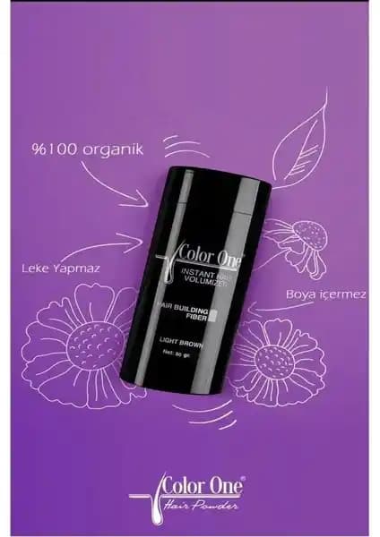Color One 50 gr Topik Saç Tozu Doğal ve Uygun Fiyatlı Saç Dolgunlaştırıcı Çözüm