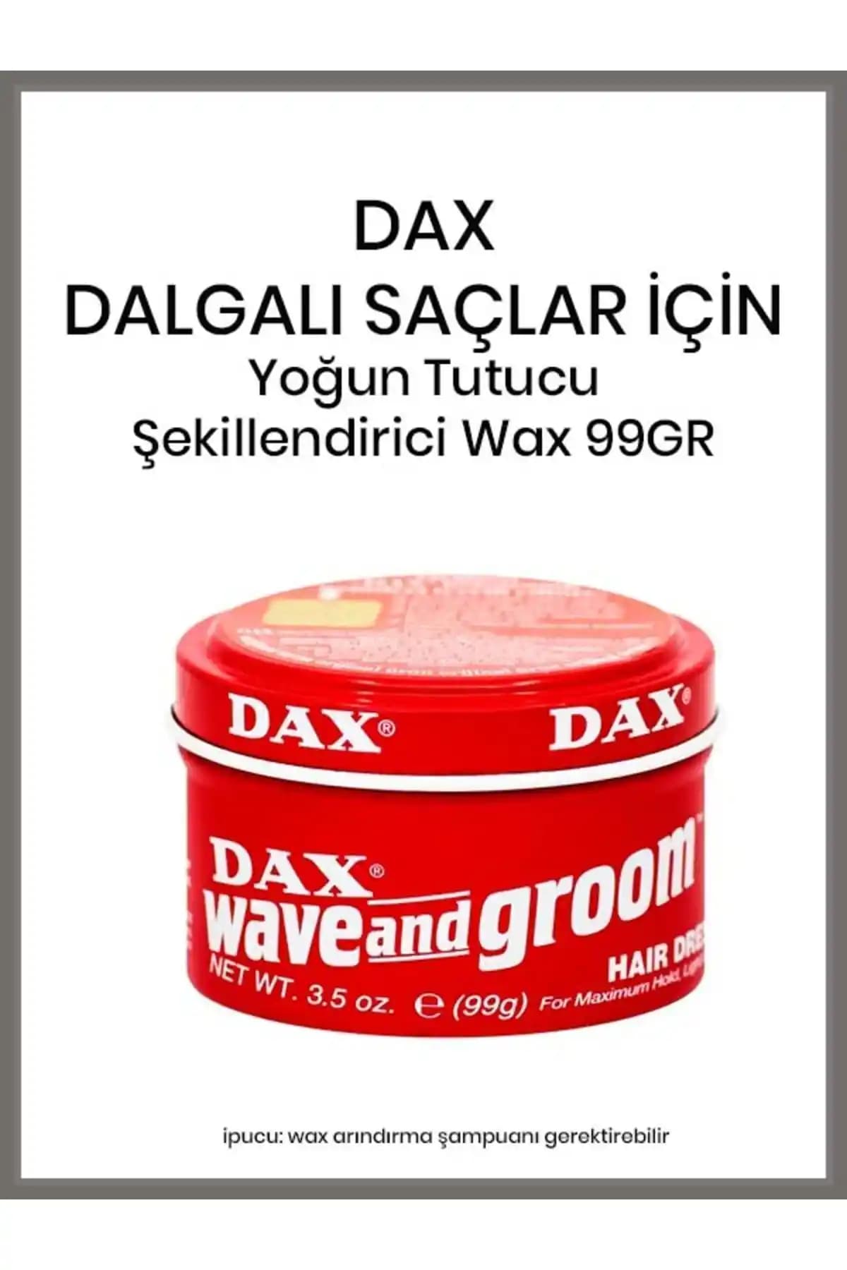 Dax Wave And Groom Saç Şekillendirici Wax: Güçlü Tutuş ve Doğal Görünüm İçin Uygun