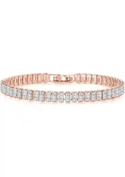 Demokan Kadın Lüks Rose Su Yolu Kararmaz Bileklik Şıklık ve Zarafetin İfadesi