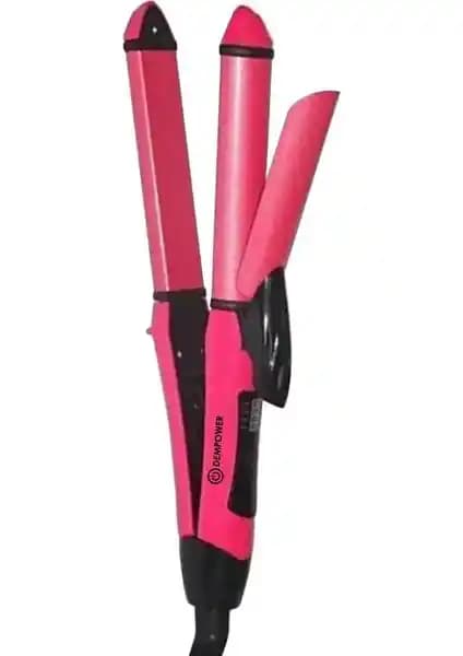 Dempower 2 in 1 Saç Düzleştirici ve Şekillendirici Pembe Renkli Çok Fonksiyonlu