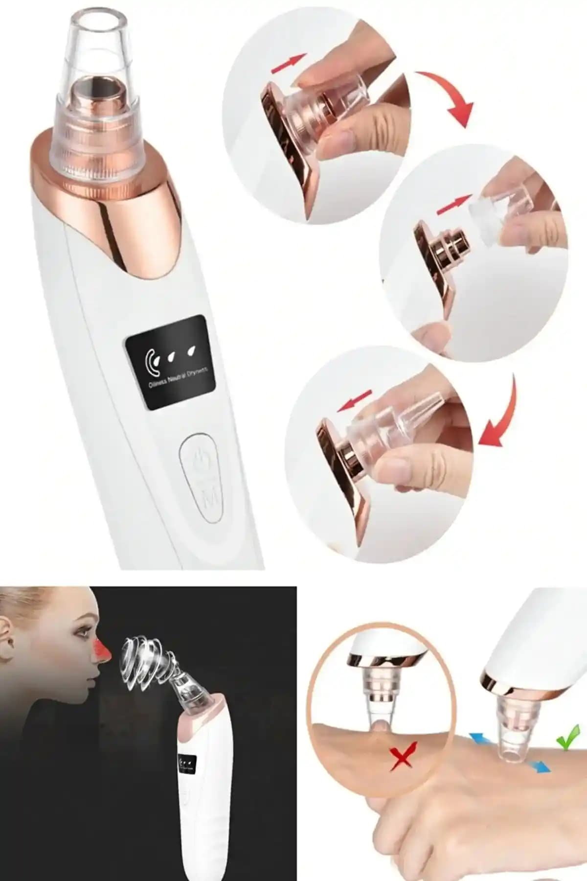 DemPower Profesyonel Dijital Göstergeli Vakumlu Yüz Temizleme Cihazı Özellikleri ve Kullanım Rehberi