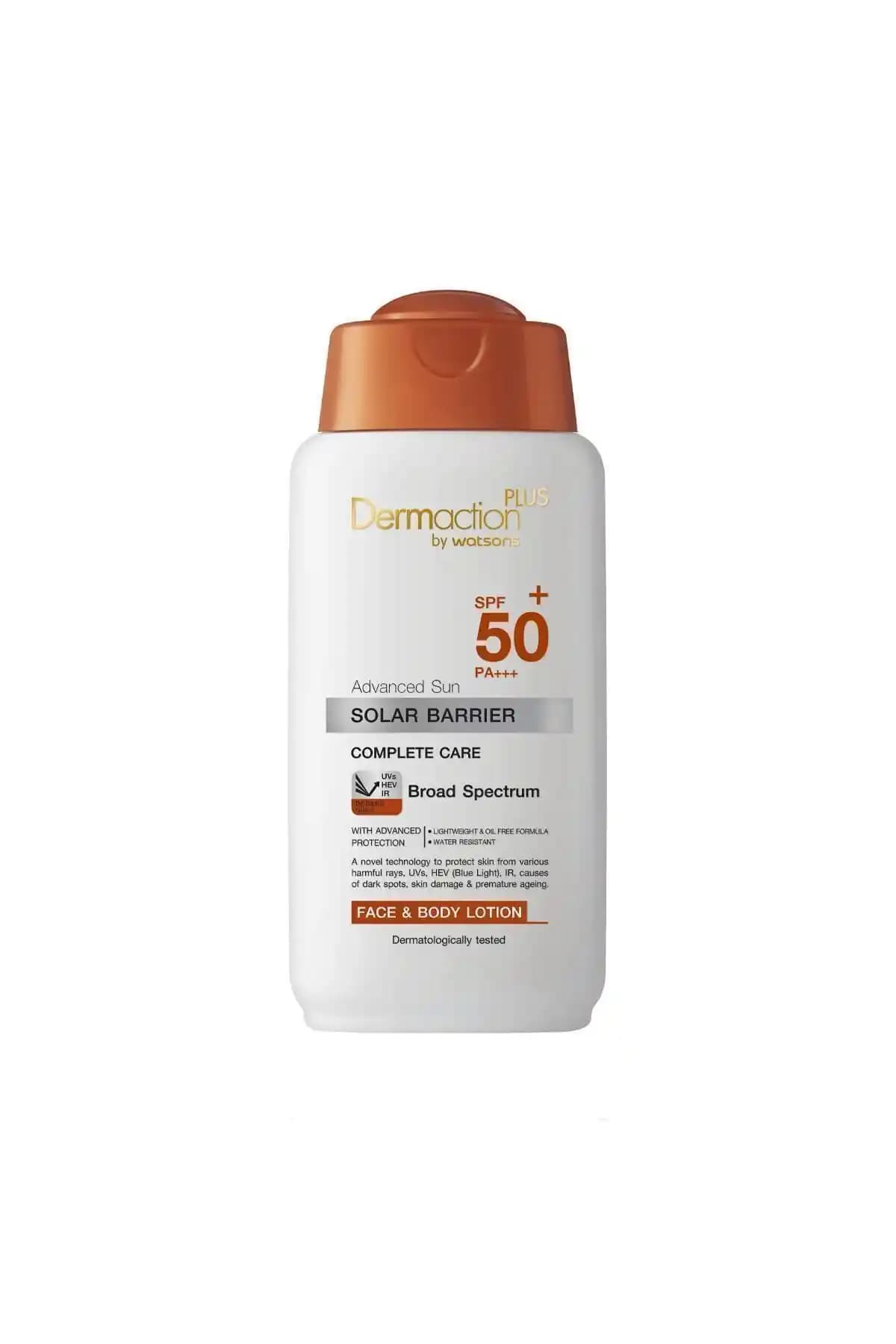 Dermaction Plus Watsons SPF 50 Güneş Losyonu Yüz ve Vücut Koruma Özellikleri