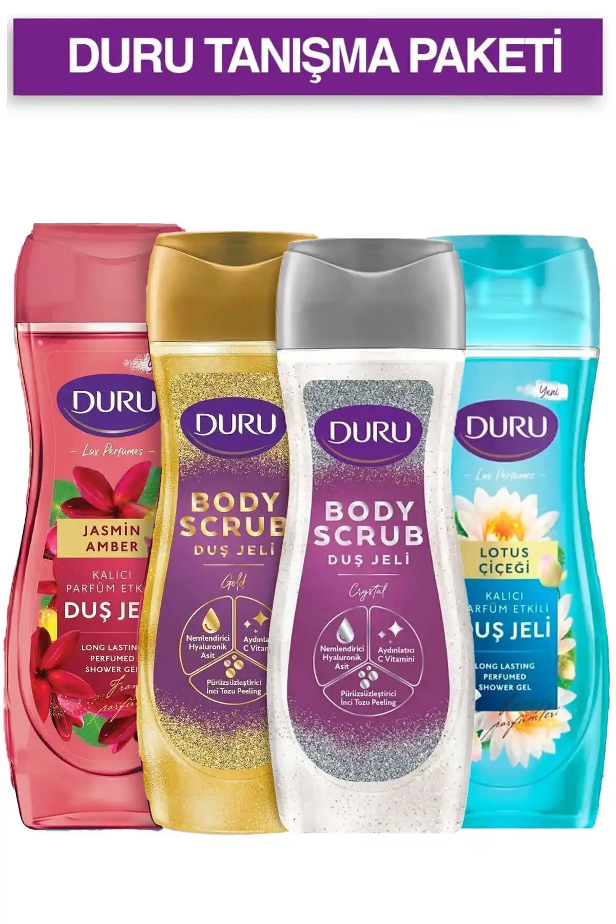 Duru Duş Jeli Tanışma Paketi: Çeşitli Aromalarla Günlük Bakımda Kalitenin Zirvesi
