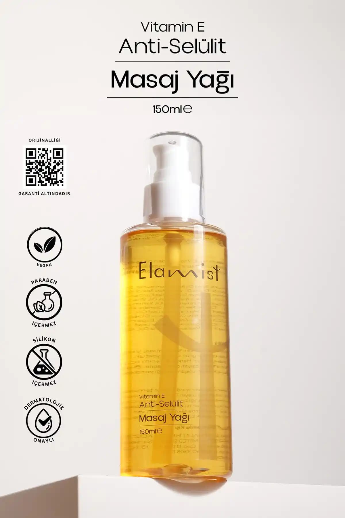 Elamist Vitamín E Anti Selülit Masaj Yağı: Doğal İçeriklerle Selülit Azaltıcı ve Sıkılaştırıcı Etki