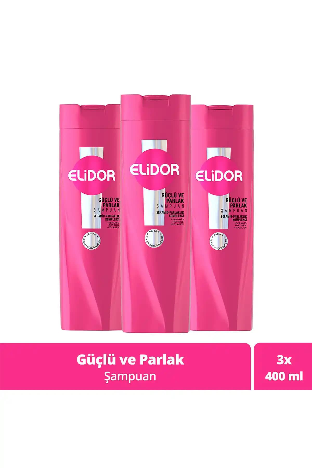 Elidor Güçlü ve Parlak Saçlar İçin Sülfatsız Bakım Şampuanı 400 ml