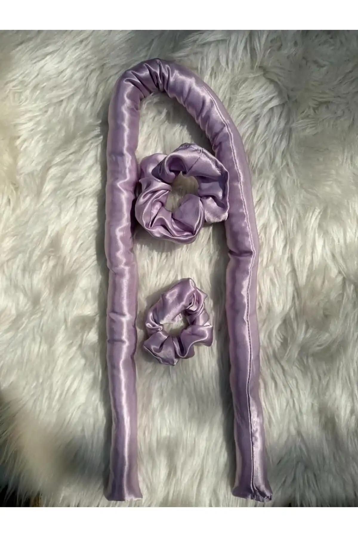 Elvinege Lila Renk Isısız Saç Şekillendirme Seti Güvenli ve Pratik Kullanım İmkanı Sunar