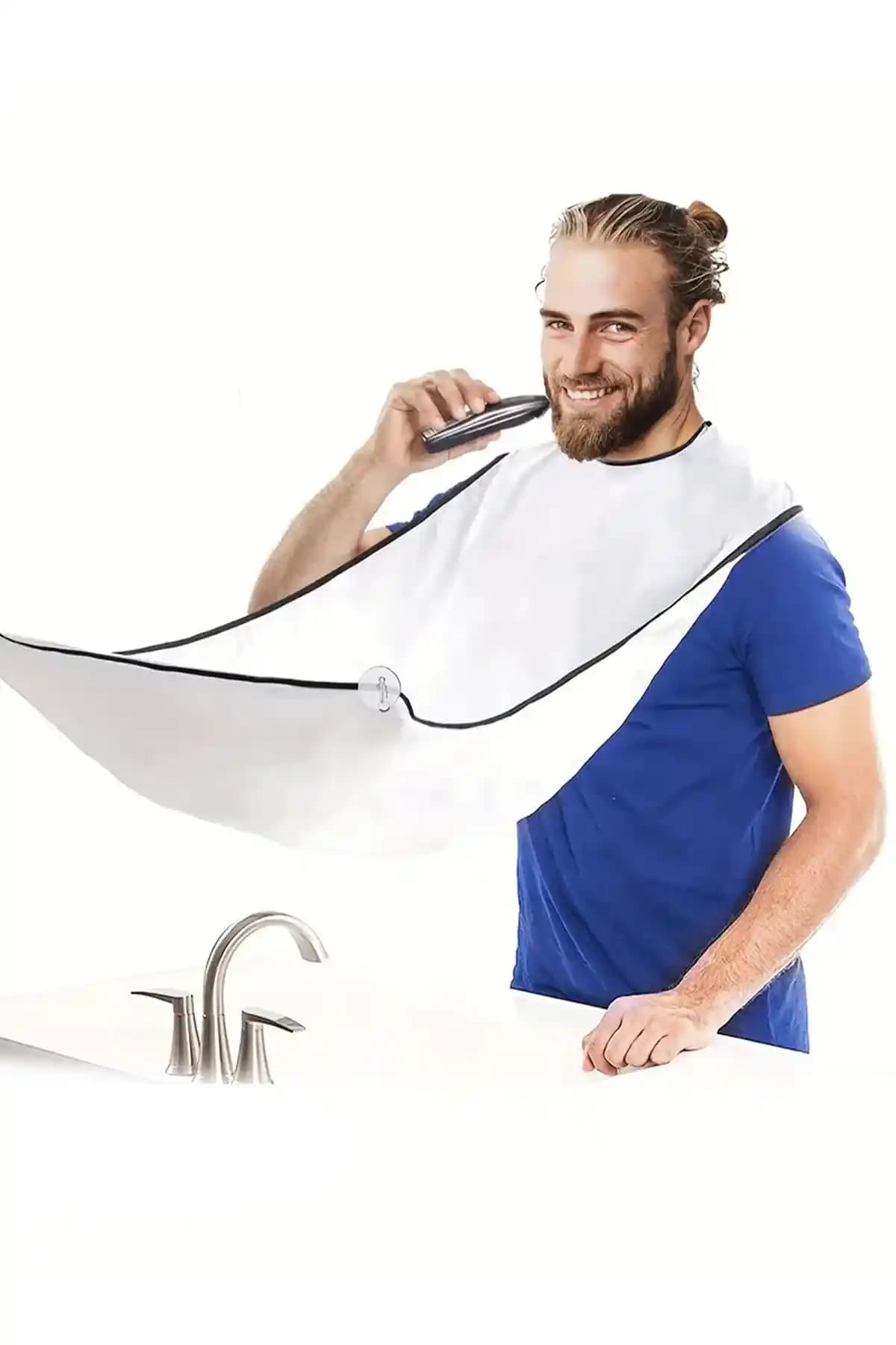 Factorial Beyaz Vantuzlu Tıraş Önlüğü: Pratik ve Hijyenik Bakım İçin Uygun Çözüm