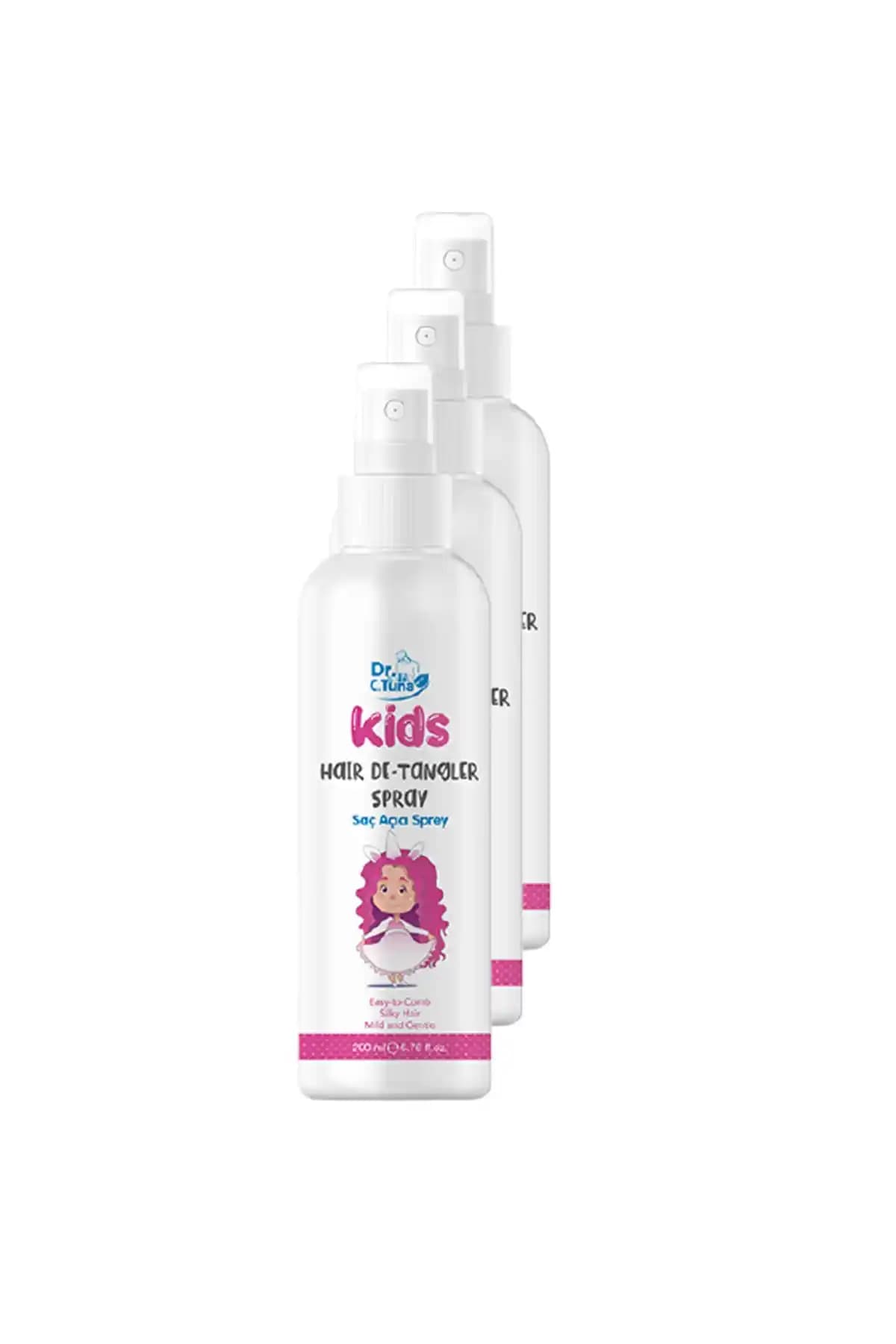 Farmasi Dr.c.tuna Kids Saç Açıcı Sprey 200 ml 3'lü Set çocuklar için güvenli ve etkili saç bakım ürünü