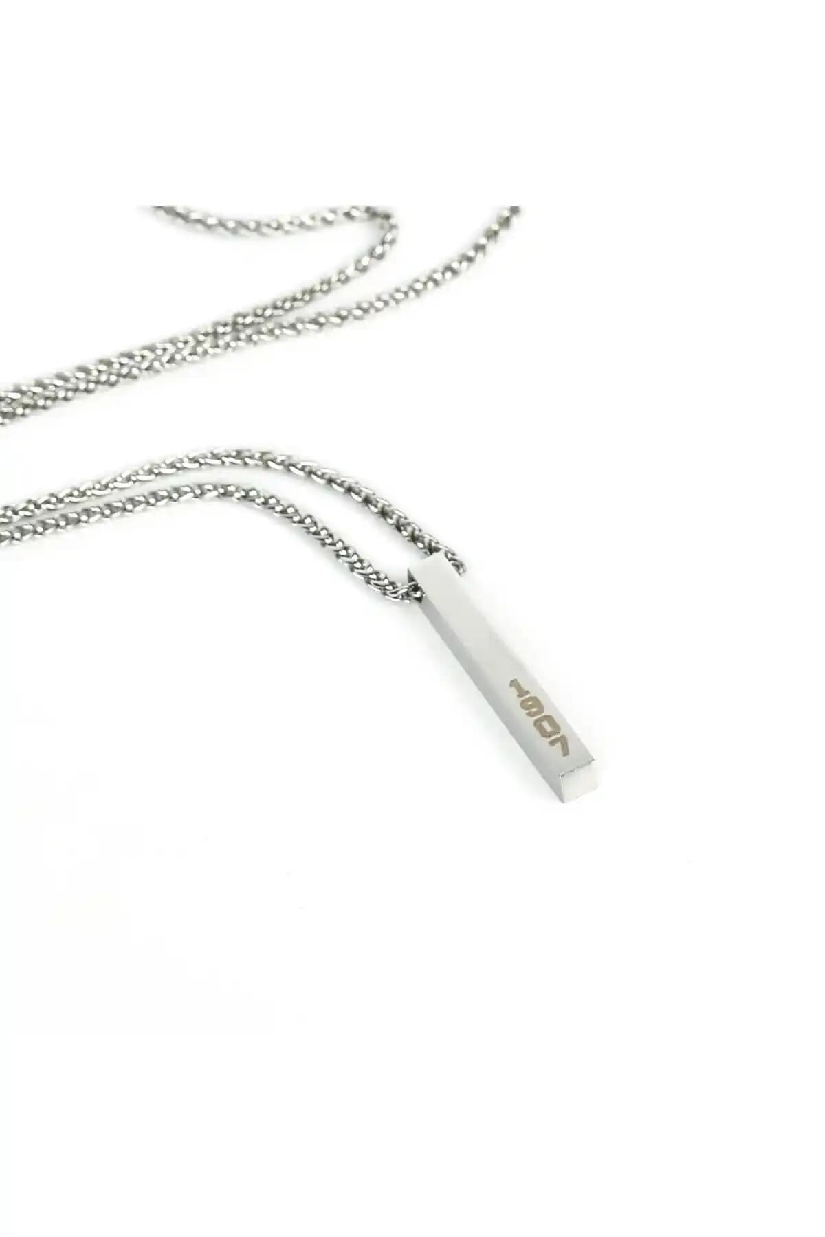 Fenerbahçe DİKDÖRTGEN Çelik Kolye Unisex Spor ve Şıklık İçin Modern Tasarım