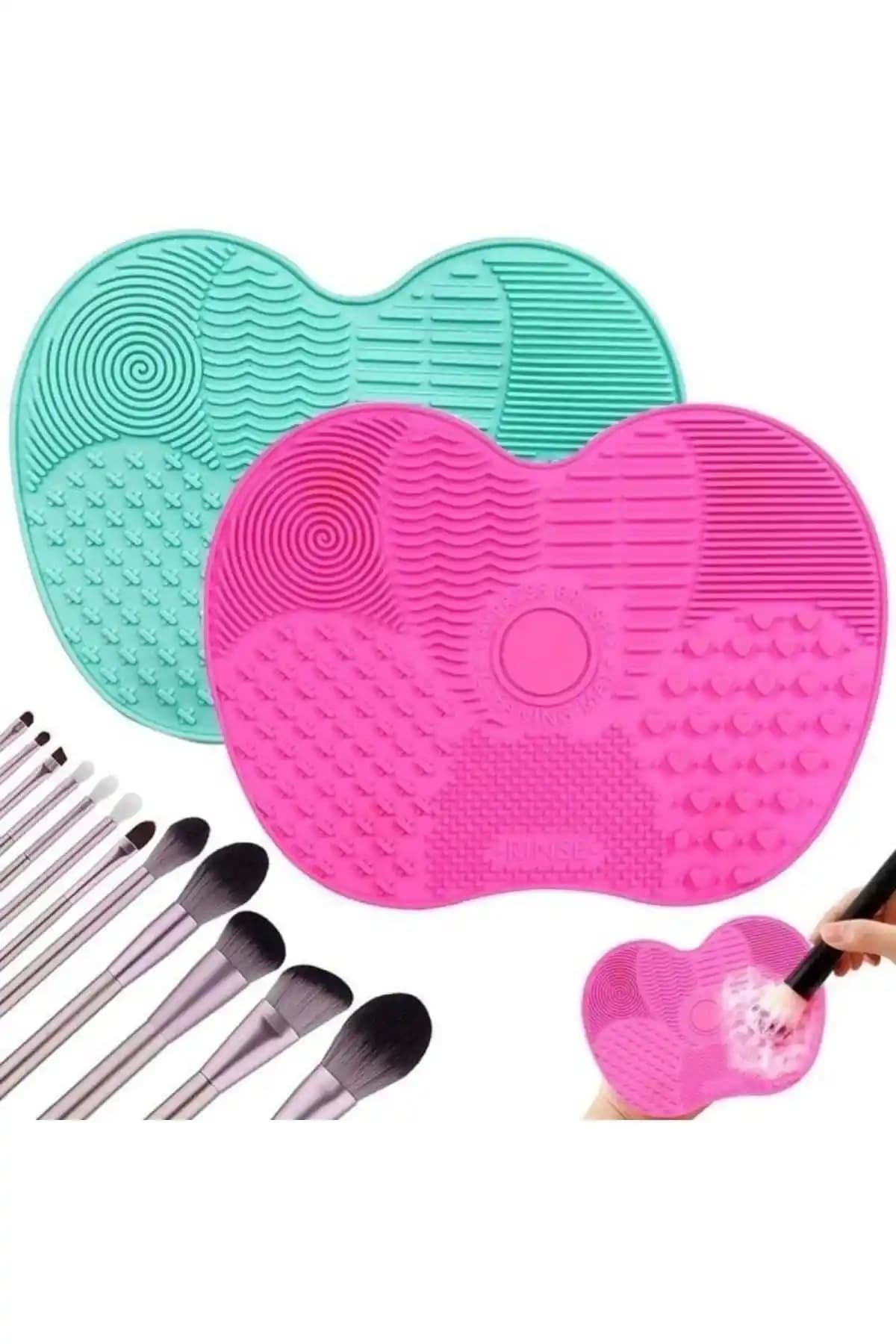 Flaizhen Kadın Makyaj Fırçası Süngeri Temizleme Silikon Matı Pratik ve Hijyenik Kullanım