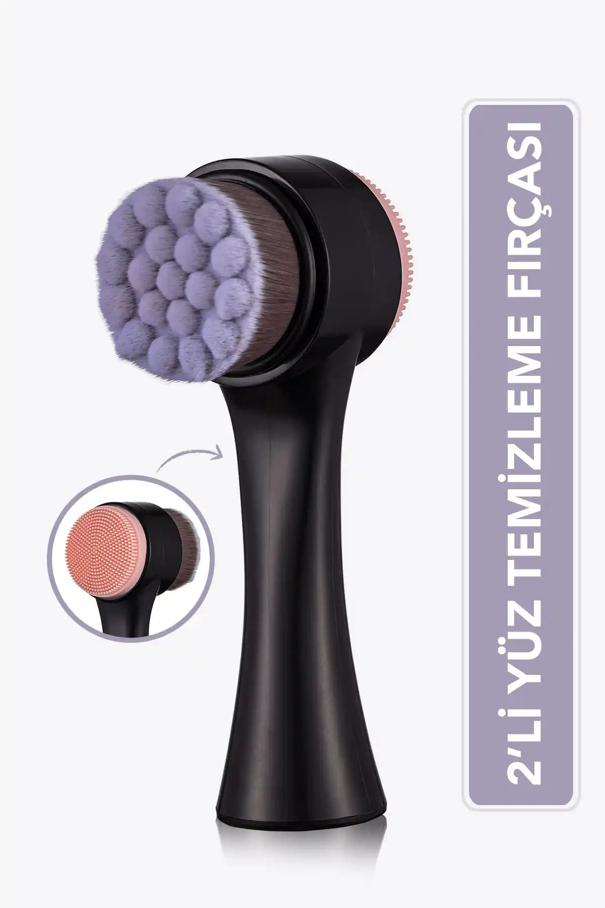 Flormar Ergonomik Saplı İkili Yüz Temizleme Fırçası ile Derinlemesine Cilt Temizliği