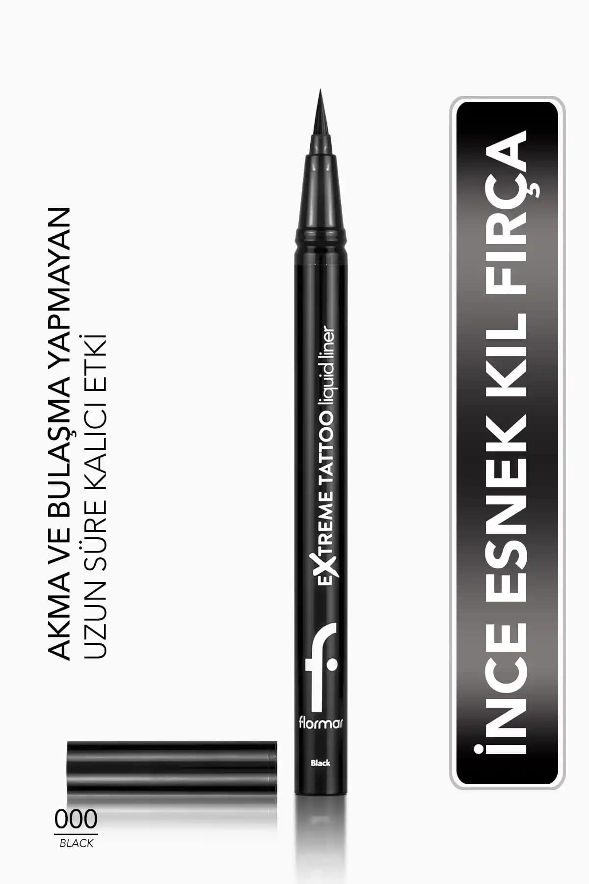 Flormar Extreme Tattoo Likit Göz Kalemi Yüksek Pigmentli ve Mat Bitişli Uzun Süre Dayanıklı