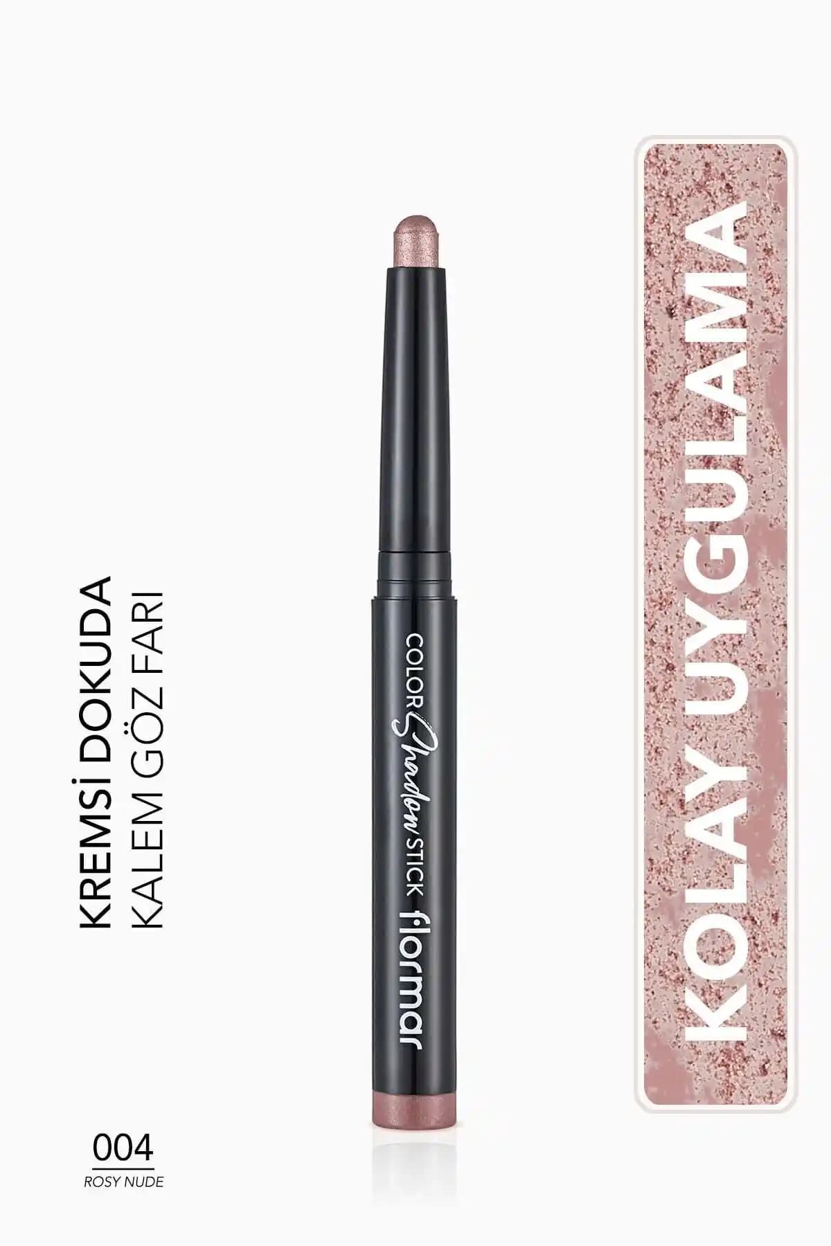 Flormar Suya Dayanıklı Işıltılı Kalem Far 004 Rosy Nude - Günlük ve Özel Makyajlar İçin Uygun