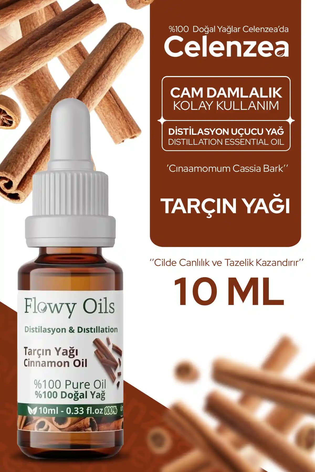 Flowy Oils Tarçın Yağı Doğal ve Güvenilir Aromaterapi İçin Uygun Bir Seçenek