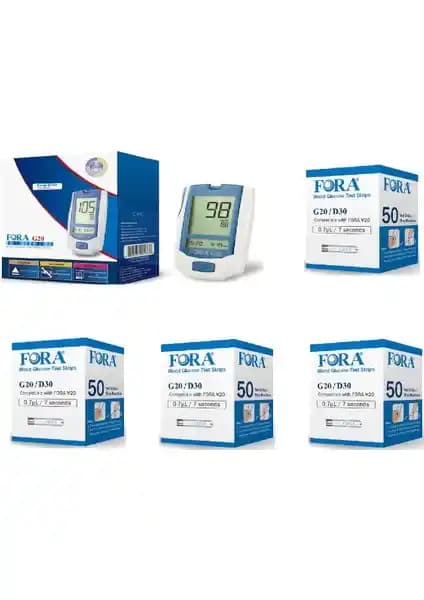 Fora Ölçüm Cihazı ve 4 Kutu Ölçüm Stribi ile Güvenilir Kan Şekeri Takibi
