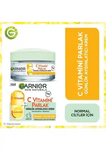 Garnier C Vitamini Parlak Günlük Nemlendirici Krem: Cilt Canlandırıcı ve Aydınlatıcı Etkili Bakım