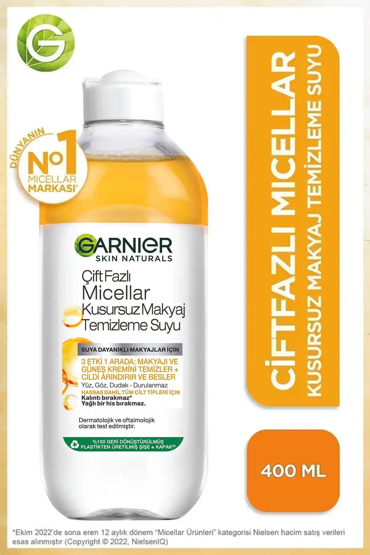 Garnier Çift Fazlı Micellar Makyaj Temizleme Suyu: Hassas ve Güçlü Temizlik İçin Uygun