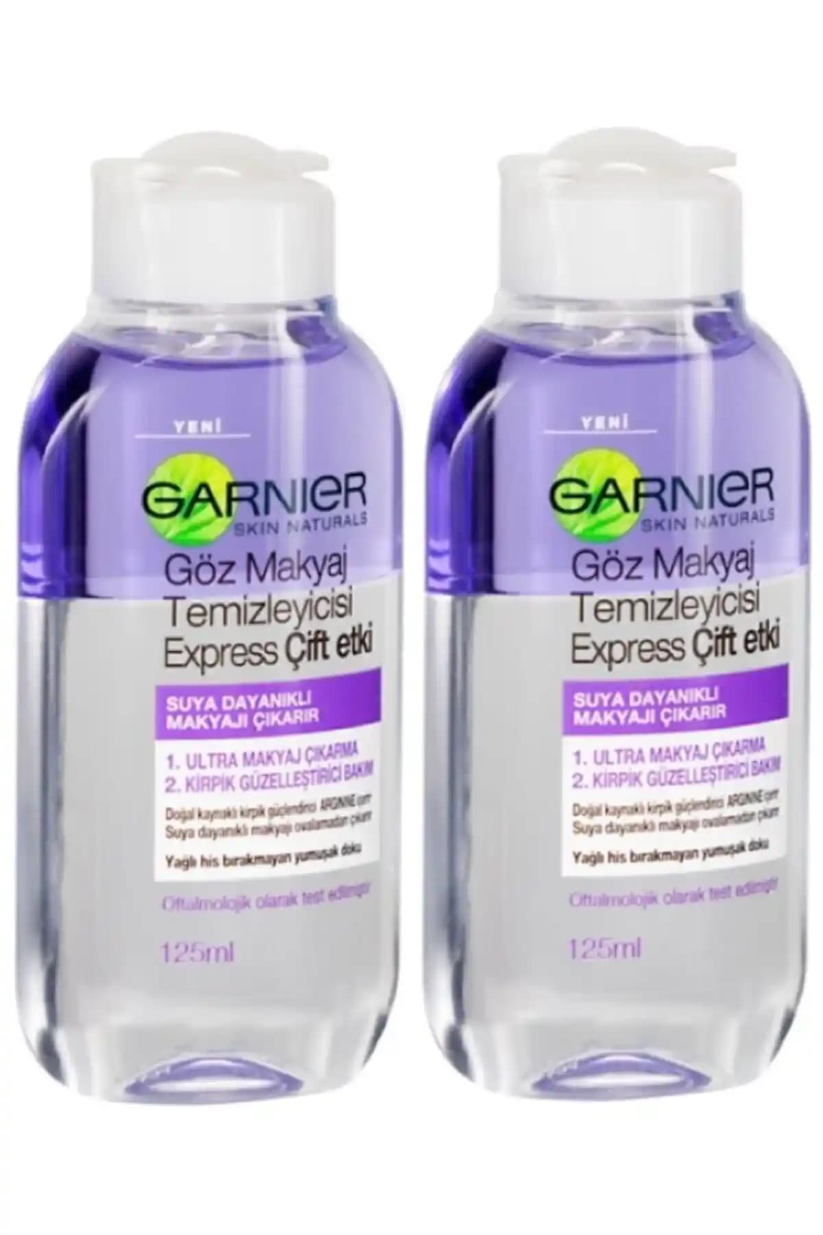 Garnier Göz Makyaj Temizleyici Express Çift Etki ile Etkili ve Nazik Temizlik